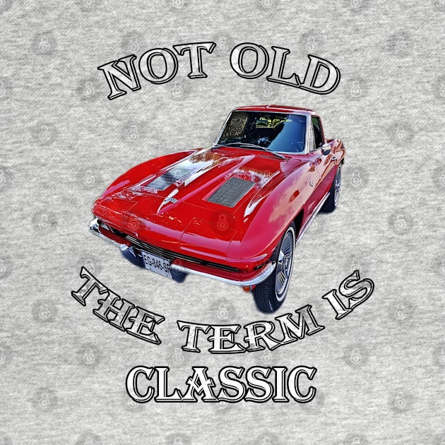 Birthday, Retirement Vintage Car 1963 Chevrolet Corvette, Funny Gift Designs, Cards, shirts, mugs, bedding, clocks, pillows & more by tamdevo1